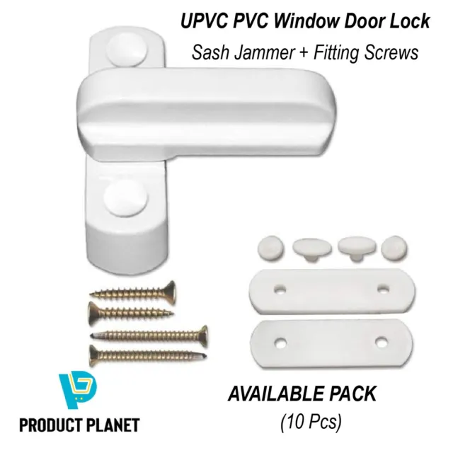 10x Sash Jammer UPVC PVC Window Door Lock High Security Arm