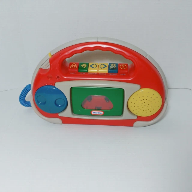 VINTAGE LITTLE TIKES Cassette Tape Player & Recorder W/ Microphone READ