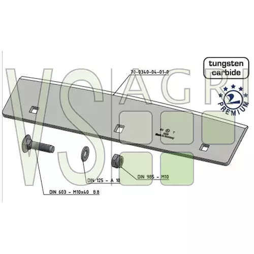 Wurfschaufelsatz glatt 78mm HD Premium 1mm laserbeschichtet 141490 069838