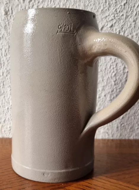 Toller 0,8 L. Steingut Bierkrug - Brauerei Glocke / Uhland Geislingen um 1930 3