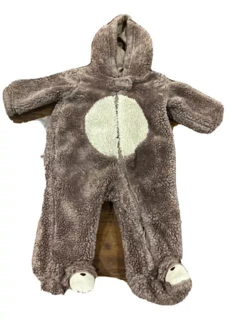 Carters Baby Boys Cozy Soft Fleece Cute Reindeer Zip-Up Hooded Bunting Brown 6 M