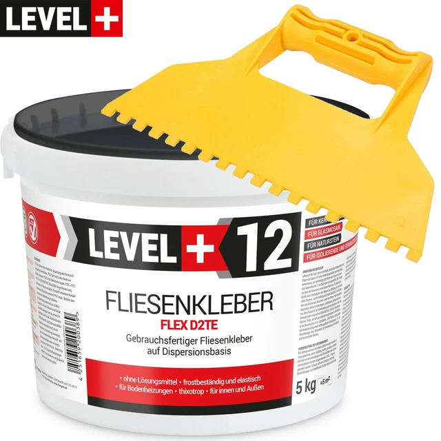 SET OF 5KG Dispersion Glue Finished Tile Glue Flex Plastic Tooth