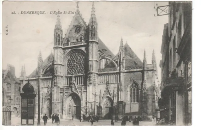 CPA - 59 - NORD - DUNKERQUE - L' Eglise Saint Eloi - 1918