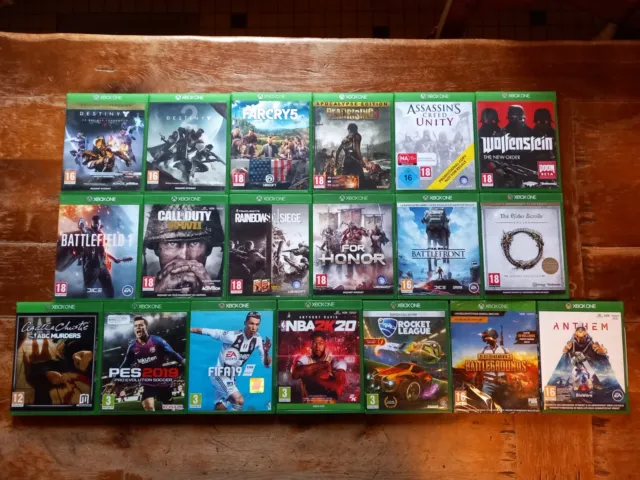 Lot de 19 jeux Xbox one tous en très bon état !!!