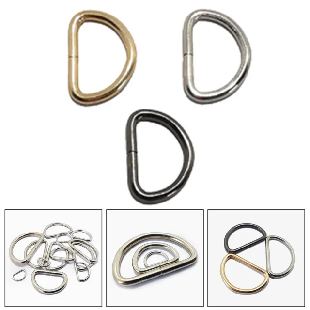 20pcs Shoe Bag Buckle Set Assorted Metal D Ring Connectors for DIY Projects