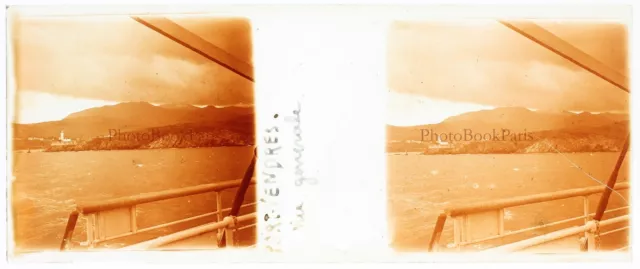 FRANCE Port-Vendres c1930 Photo Stereo Glass Plate Vintage V17T15n 2