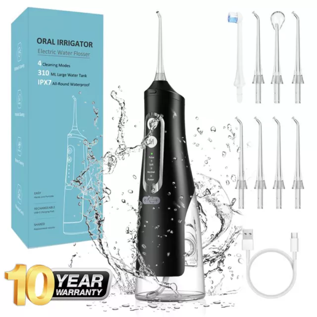 Waterpik Cordless Water Flosser Dental Oral Irrigator Teeth Cleaner 8 Jet Tips