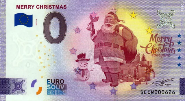 Null Euro Schein - 0 Euro - Italien - Merry Christmas 2023-4