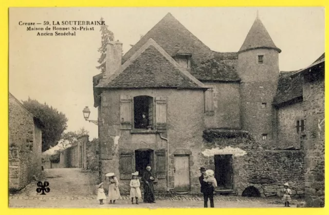 cpa LA SOUTERRAINE (Creuse) Maison du SENECHAL Maire BONNET SAINT PRIEST en 1724