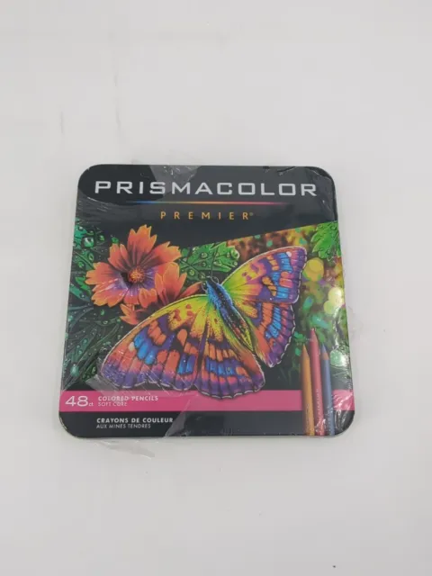 Lápices de colores Prismacolor Premier 48 unidades, núcleo suave en lata totalmente nuevos