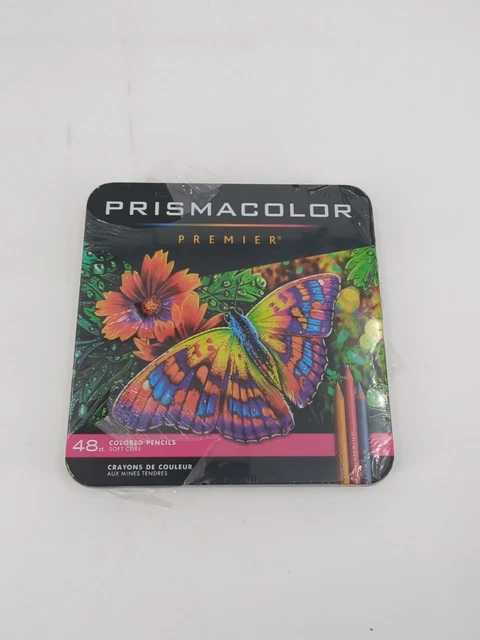 Lápices de colores Prismacolor Premier 48 unidades, núcleo suave en lata totalmente nuevos