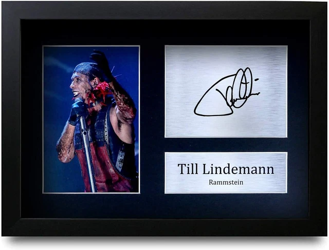 Till Lindemann Signed Pre Printed Autograph A4 Photo Gift For a Rammstein Fan