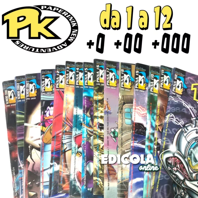 Lotto Fumetti di Paperinik New Adventures PKNA Completa da n. 1 a 12 + 3 Zero PK