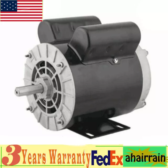 Air Compressor Electric Motor 2 HP 56 Frame Single Phase 3450RPM 120/240V ODP US