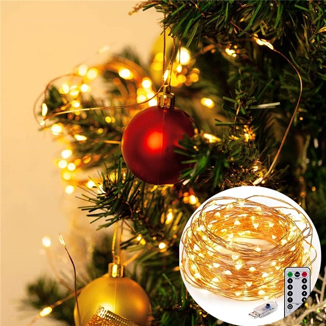 Home Decor 100LED Copper Wire Lamp Ambient Lights String Operation 8 Program