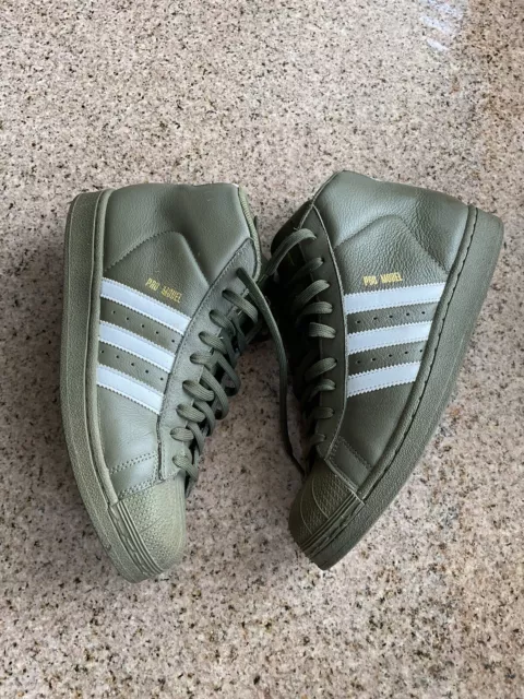olive green adidas pro model
