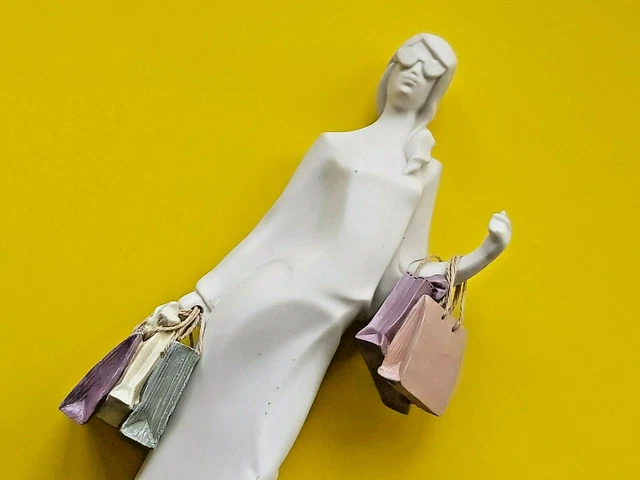 LADY IN GLASES FIGURINE ORNAMENT HANDBAGS TOTES by NADAL VALENCIA SPAIN 2012's 2