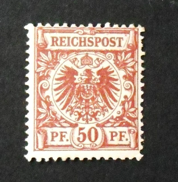 1889Mi:2000,-MiNr 50ab Krone/Adler 50 Pf dunkelrot ungebraucht Falz FA Jäschke-L