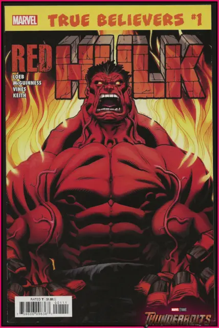 True Believers Hulk - Red Hulk #1 (2019) Reprints 1St App Hulk #1 (2008) Key Mcu