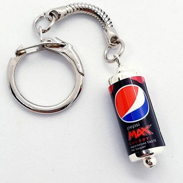 thumbnail image 2 of Unique Diet Coke Can Keyring – Coca Cola Soda Drink Keychain – Silver Plated – UK 2 of 4
