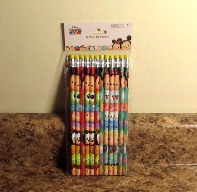 Disney Tsum Tsum Pencils 12 Pack School Supplies New