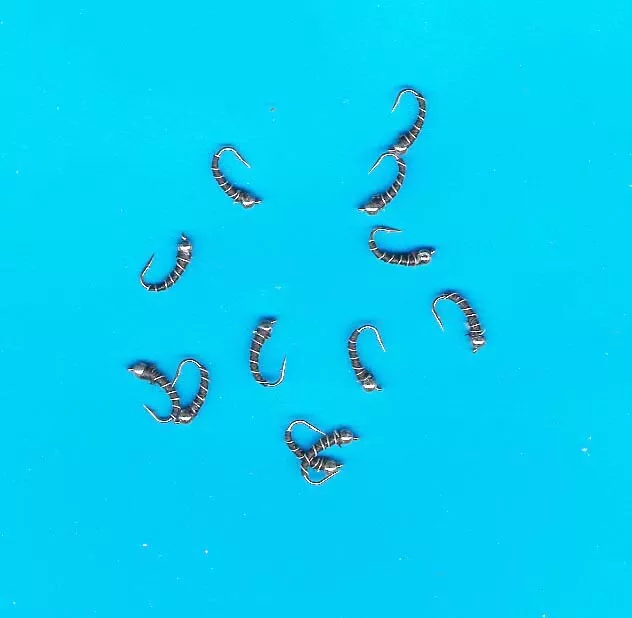 Zebra Midge, Black, 6 pcs. size 16
