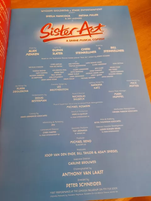 Sister Act Musical Programme- London Palladium 2