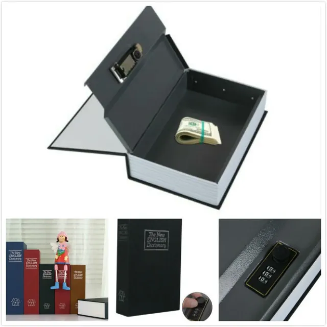 Large- Home Dictionary Book Secret Safe Storage Password Lock Box Cash Jewelry