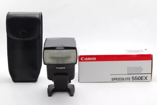 [MINT w/Box] Canon Speedlite 550EX Shoe Mount Flash w/case From Japan