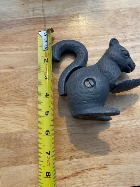 Nutcracker Nut Cracker Cast Iron Solid Brass Metal WOW Hefty Patina Finish Vg/Ex