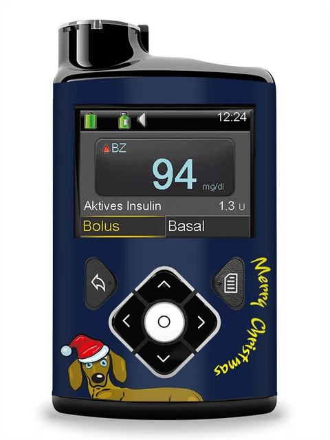 Aufkleber Für Medtronic Minimed Insulinpumpe – Gebürstet Graphit Metallic, Made In Germany, Hohe Passgenauigkeit