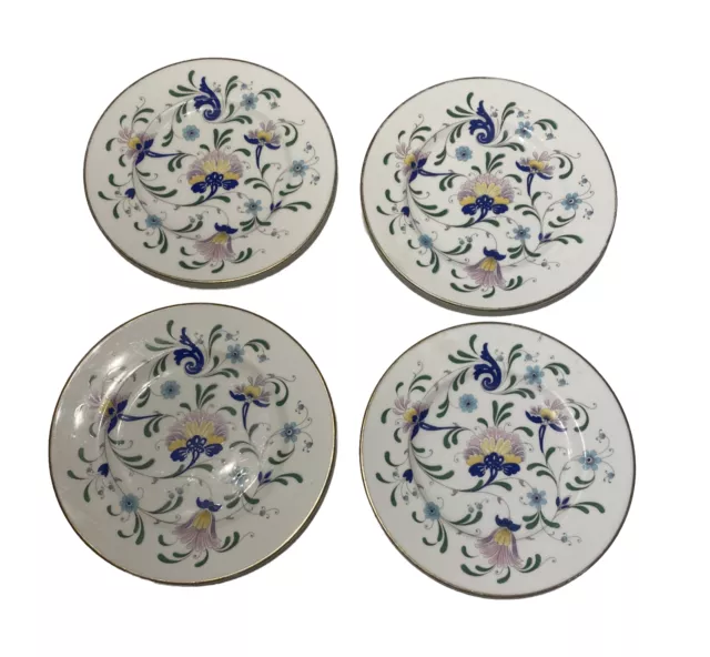 Coalport Pageant Bone China Set Of 4 Salad Plates Pageant Pattern Whimsical