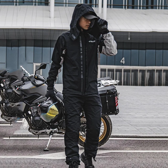 NEW Motorcycle Rain Suit Waterproof Rain Jacket + Rain Pants Set (XL)