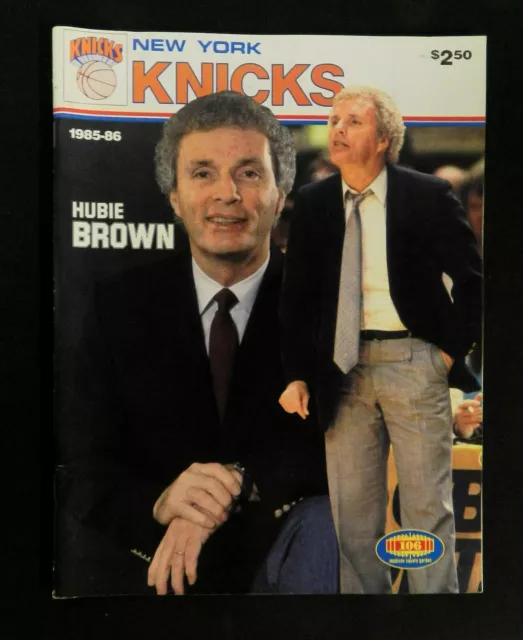 1985 NY YORK KNICKS vs INDIANA PACERS NBA PROGRAM w/TIX