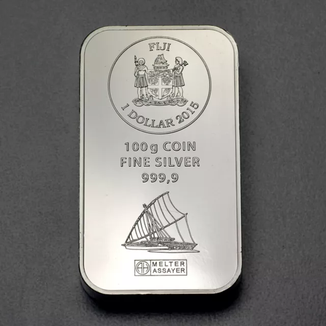 Silberbarren Fiji Argor 100 Gramm Heraeus Münzbarren 999 Silber 3