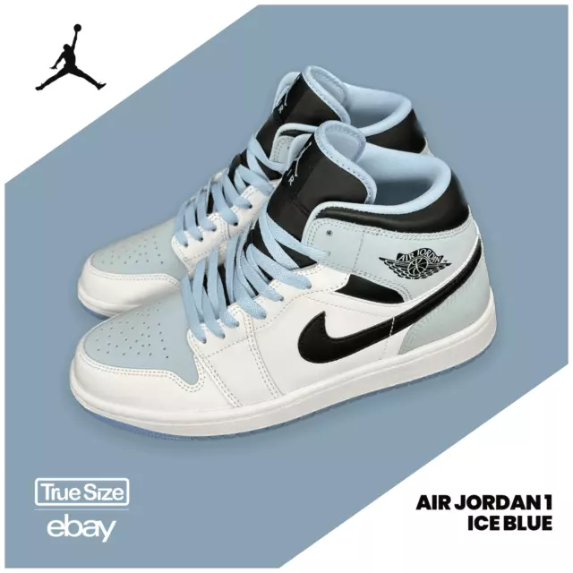 Nike Air Jordan 1 Mid SE blu ghiaccio UNC 40 40.5 41 42.5 43 44.5 45 45.5 46