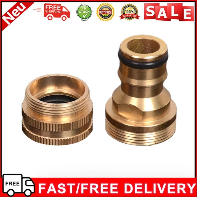 2 Pcs Faucet Fitting Brass Tap Quick Connector for Garden Tubing Car Washer Pipe