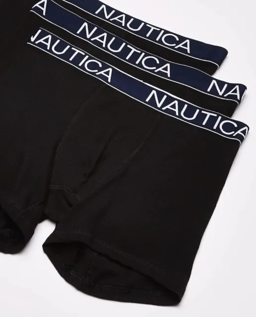 3 X Pack Nautica Mens Pack Classic Underwear Cotton Stretch Boxer Trunks