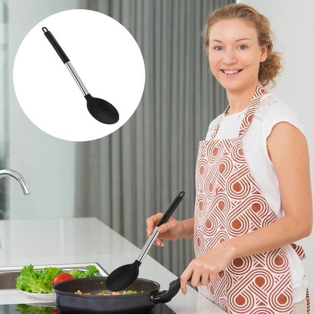 1 pieza Cuchara de silicona para cocinar Mezclar Cuchara Agitar Cuchara para cocinar