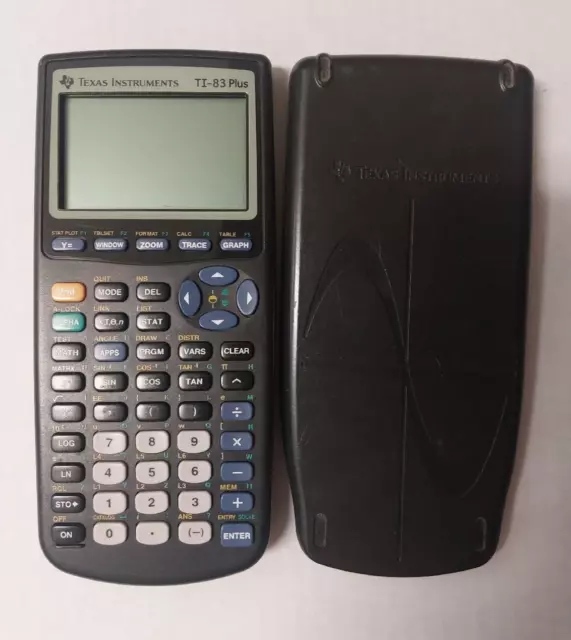 Texas Instruments TI-83 Plus Graphing Calculator With Cover WORKS TI-83+ plus