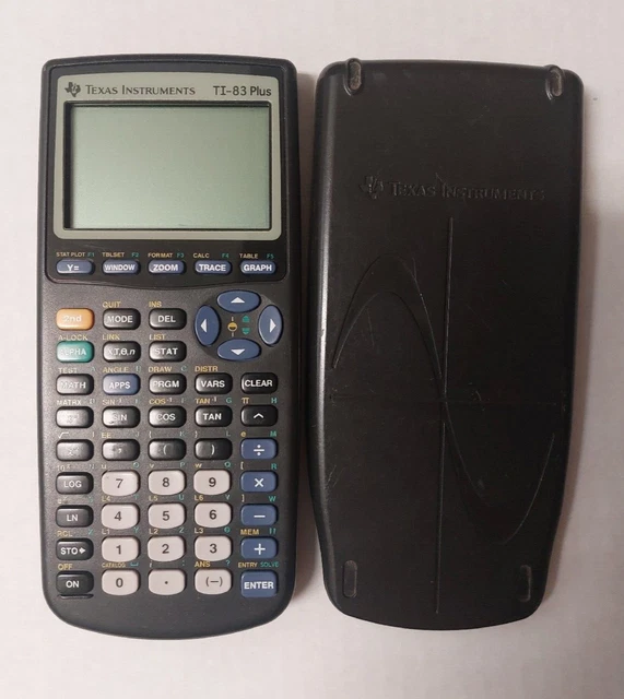 Texas Instruments TI-83 Plus Graphing Calculator With Cover WORKS TI-83+ plus