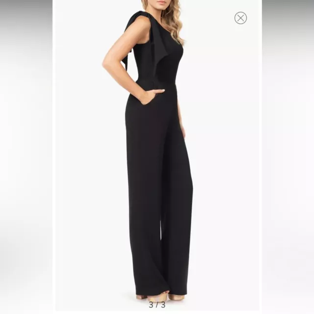 NWT Tiffany One-Shoulder Jumpsuit In Black Size Small 2