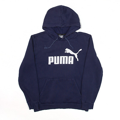 PUMA Sports Hoodie Blue Pullover Mens S