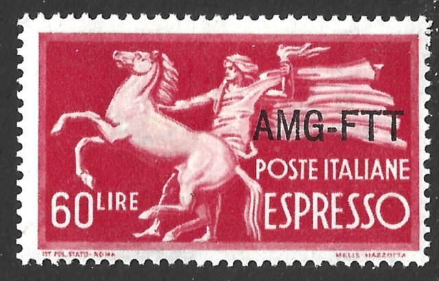 Italy-Trieste, Scott #E6, Overprinted 60l Special Delivery, MH