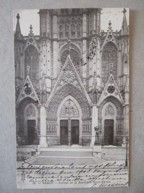 Cpa Nancy (54) Portail De La Basilique Saint Epvre