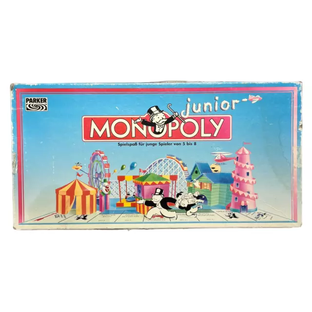 Parker Monopoly Junior Brettspiel Gesellschaftsspiel Kinderspiel Vintage 1992