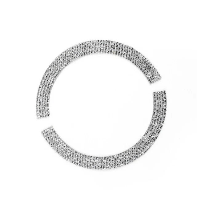 Adesivo Volante Auto Diamond Decorazione Anello Adesivo per Mini Cooper R55 56 60 Bianco、