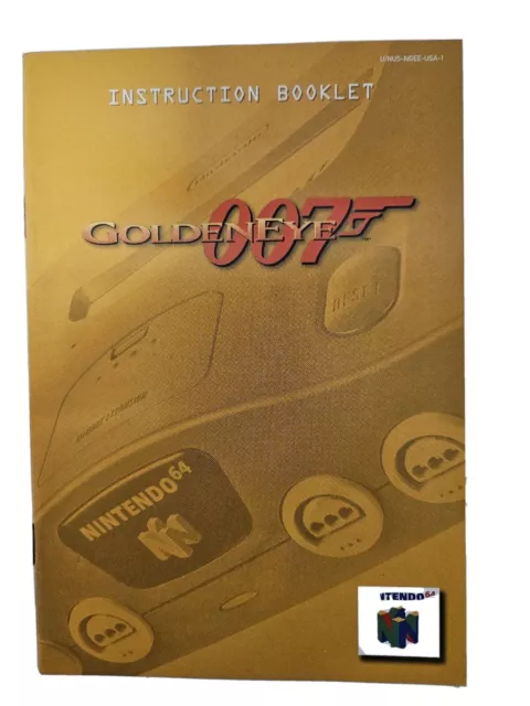 Goldeneye 007 Genuine Nintendo 64 N64 Instruction Booklet Manual Only
