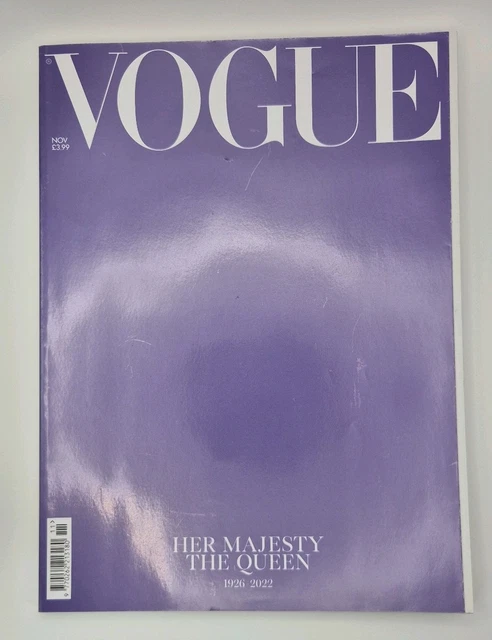 VOGUE UK MAGAZINE November 2022 Her Majesty The Queen Platinum 70