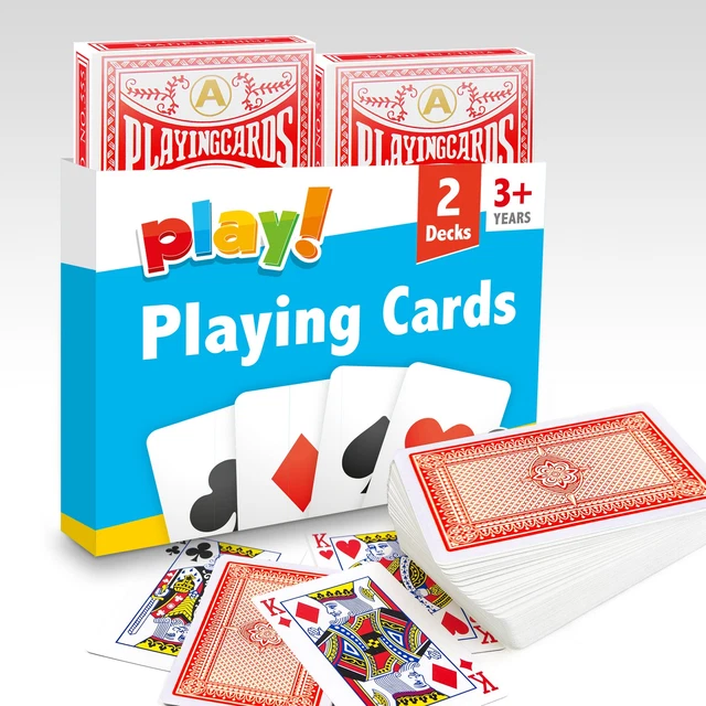 Royal Playing cards 2-Decks Poker Size Royal 100% Plastic Playing Cards Set in Plastic Case